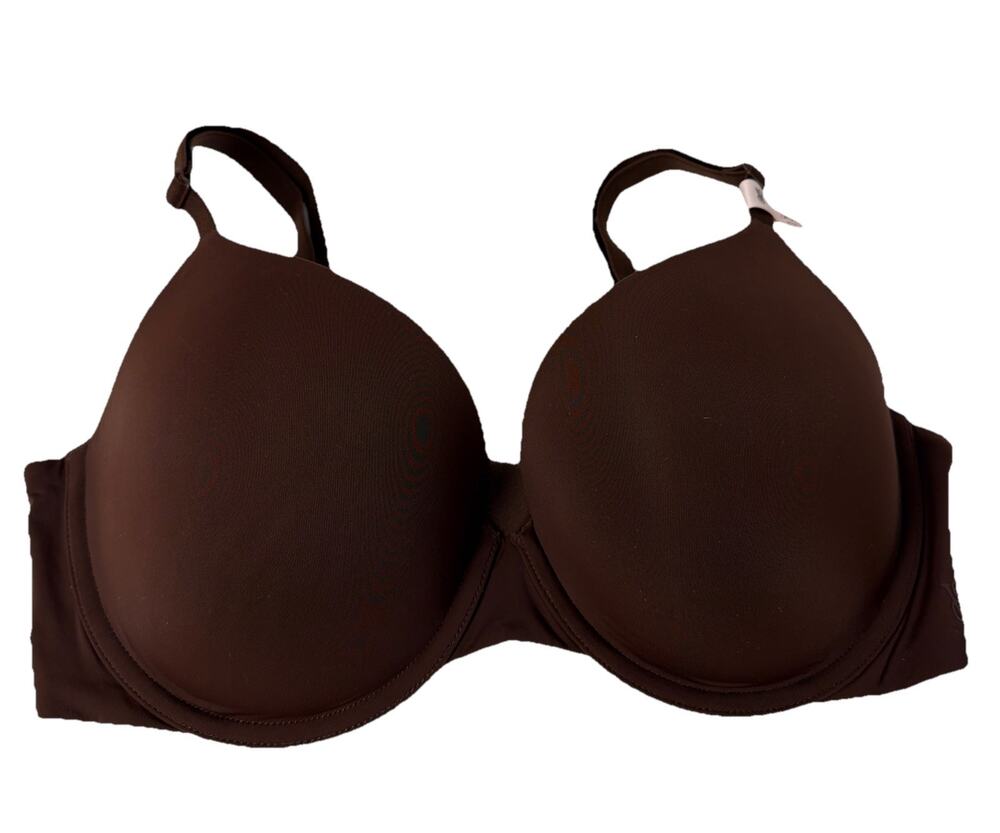 Victoria Secret Perfect Shape Bra 36D Dark Brown Padded T-Shirt Smooth NWT